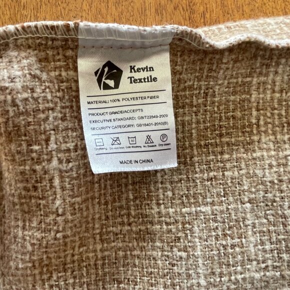 2-Pc Tweed Brown White Neutral Modern Farmhouse Throw Pillow Covers - Picture 4 of 11